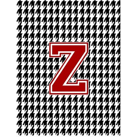 Carolines Treasures 11 x 15 in. Houndstooth Black Z Monogram Initial Garden Size Flag CJ1021-Z-GF